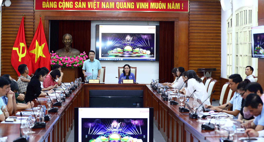 Đồng chí Nguyễn Thanh Bình, Phó Chủ tịch UBND tỉnh Thái Nguyên, phát biểu tại cuộc họp.