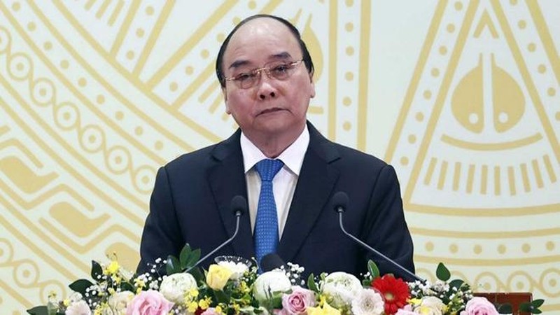 Chủ tịch nước Nguyễn Xuân Phúc phát biểu tại buổi Lễ (Ảnh: TTXVN).