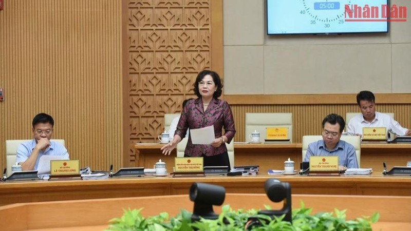 Thống đốc Ngân hàng Nhà nước Nguyễn Thị Hồng phát biểu.
