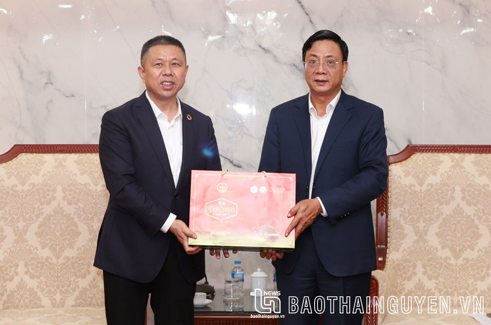 Đồng chí Phó Chủ tịch Thường trực UBND tỉnh Thái Nguyên Đặng Xuân Trường và ông Gao Jifan, Chủ tịch Hội đồng quản trị kiêm Giám đốc điều hành Tập đoàn Trina Solar.